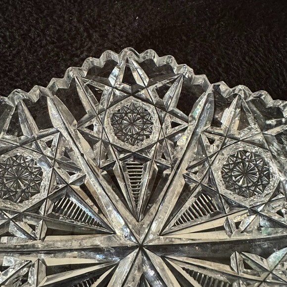 HAWKES American Brilliant Cut Glass Nappy Dish Bowl Signed - Picture 12 of 12